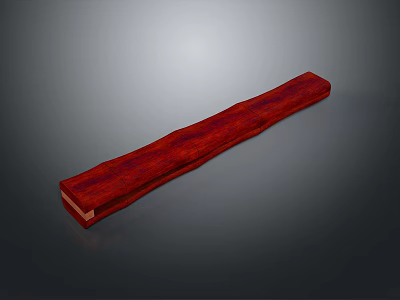 Red Wood Plant Derived Long Strip Natural Decorative Wooden Piece With Smooth Surface 3d model