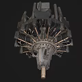 Modern engine 3d model