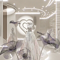 Modern Bridal Shop Cream Bridal Shop Photography Shop 3d model