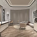 Luxurious Modern Jewelry Store Interior With Glass Display Cases Elegant Lighting And Marble Flooring