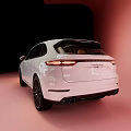 Stylish White SUV with Black Wheels and Orange Interior Design
