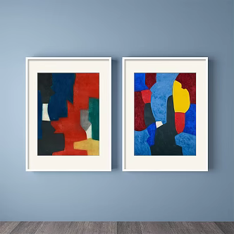Modern abstract painting decorative painting 3d model