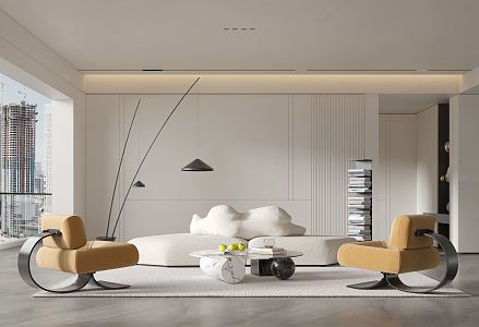 modern living room 3d model