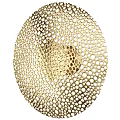 Gold Circular Perforated Decorative Wall Lamp For Modern Home Interior Lighting 3d model