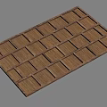 Wooden Grid Ceiling Design With Natural Wood Panels And Square Patterns 3d model