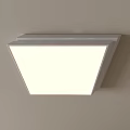 Square Flush Mount Ceiling Light With Sleek White Frame And Bright White Illumination