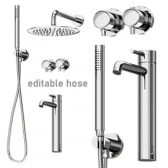 Modern shower faucet 3d model