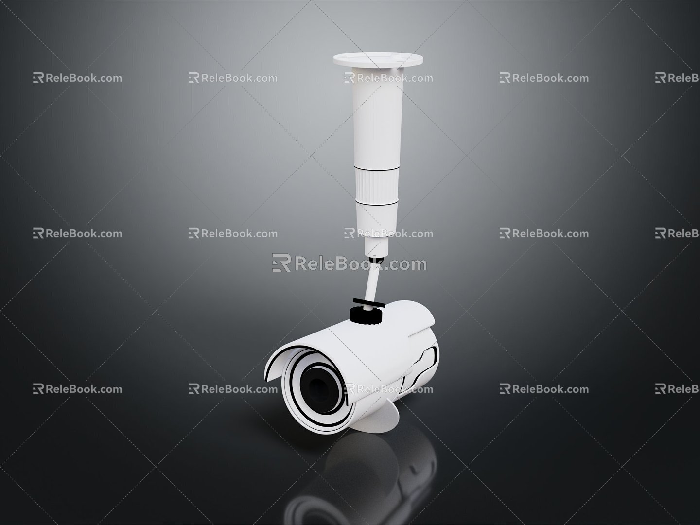 Modern Camera Monitor Head Security Surveillance Surveillance Camera 3d model