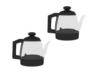 Modern Glass Electric Kettles As Essential Kitchen Appliances For Home Use 3d model