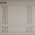 Gypsum Line Decorative Wall Panel Design With Elegant Ornate Classic Patterns 3d model