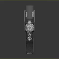 Futuristic Metallic Weapon Featuring Detailed Scope Green Display Screen And Modern Components