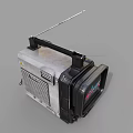 Vintage Television With Antenna Colorful Display Screen And Classic Metal Casing Design