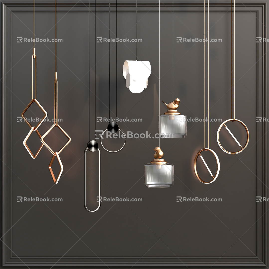 Modern chandelier 3d model