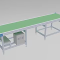 Industrial Conveyor Belt Equipment With Green Surface Metal Frame And Control Box For Production Line