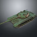 Green Military Tank Showcasing Long Cannon Turret And Heavy Armored Tracks