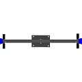 Outdoor Seesaw Playground Equipment With Blue Seats Spring Support Metal Frame Handles