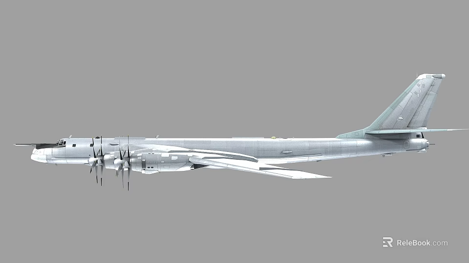Gray Fighter Jet With Multiple Propeller Engines Wings And Tail Fin Design 3d model 