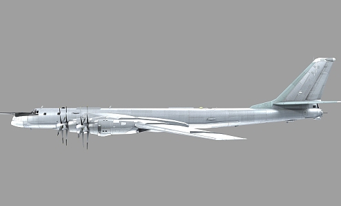 PBR Russia Figure 95 Figure 95 Tu95 Ty95 Long Range Strategic Bomber 3d model