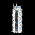 Futuristic Architecture Tower With Glass Facade And Modern Structural Design