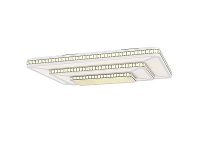 Modern Ceiling Light Design With LED Lighting Square Shape White Frame And Sleek Profile 3d model