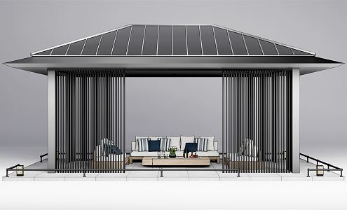 New Chinese Style Pavilion 3d model