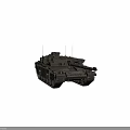 Modern Heavy Armored Military Tank With Long Barrel Tracked Chassis And Turret