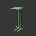 Durable Stainless Steel Mobile Cart Featuring Flat Top Platform And Rolling Wheels
