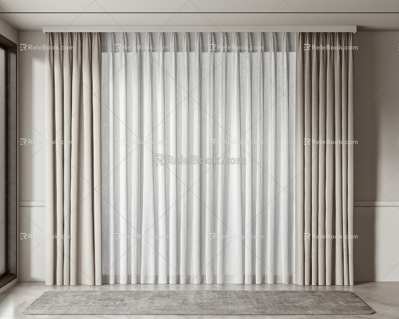 Modern Curtains 3d model