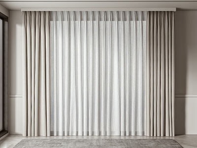 Modern Curtains 3d model