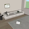 Modern double sofa 3d model