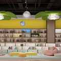 Modern Bookstore Children's Zone 3d model