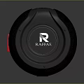 RAFFAE Bluetooth Speaker Computer Accessory with Black Cylindrical Mesh Texture Control Buttons