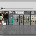 Modern Bright Clothing Store Interior With Spacious Layout And Neat Apparel Footwear Display Racks