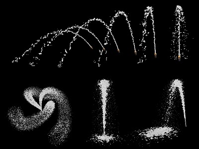 modern fountain water flow model