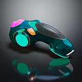 Smart Machine With Green Body Colorful Buttons And Transparent Reflective Parts