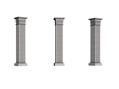 European Roman Column Roman Column Imitation Paint EPS Component model