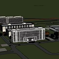 Modern Industrial Factory Building Exterior With White Facade Large Windows And Multi Storey Structure