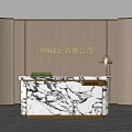 Light Luxury Reception Front Office Front Desk Reception Front Desk Hotel Front Desk Club Front Office Sales Office Front Desk Reception Front Office 3d model