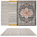 Square Rugs Featuring Various Traditional Patterns And Modern Geometric Designs For Home Decor 3d model