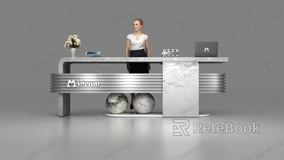 Modern Exhibition Creative Reception Desk model