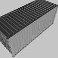 Blue Shipping Container Featuring Metal Structure Double Doors And Yellow Markers