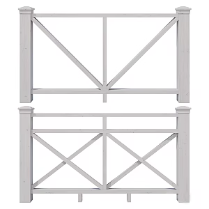 Fence Guardrail Fence Railing 3d model