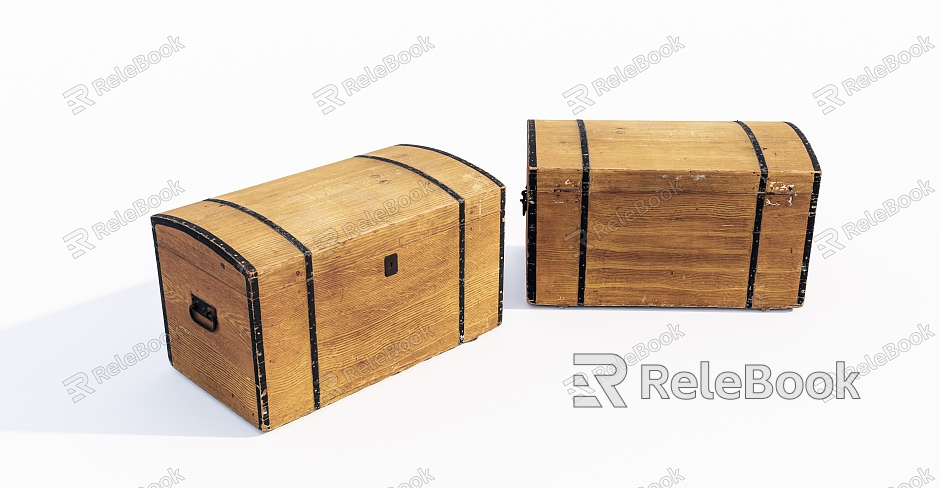 Modern Wooden Boxes Old Wooden Boxes Old Objects model