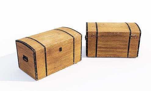 Modern Wooden Boxes Old Wooden Boxes Old Objects 3d model