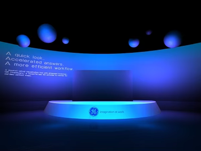 GE Lighted Showcase With Blue Lighting For Limited Edition 3 Color LED Sneakers 3d model