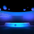 GE Lighted Showcase With Blue Lighting For Limited Edition 3 Color LED Sneakers