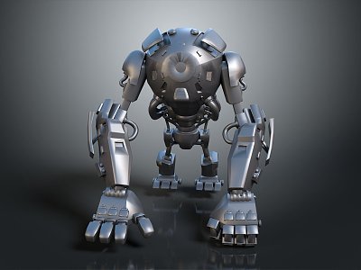 Modern Mech Warrior Mech Soldier Machine Battleguard Mechanical Battleguard 3d model