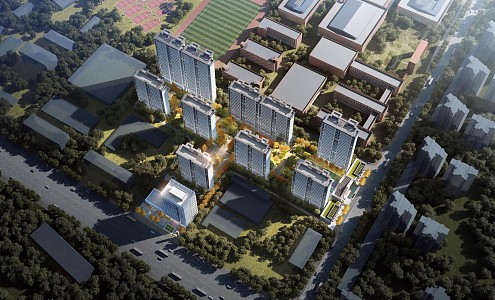 New Chinese-style Residential District 3d model