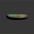 Natural Polished Stone With Green Orange And White Smooth Color Patterns