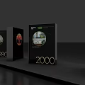 100th Anniversary Photo Spot With Black Display Cases And Historical Years 1917 1980 1990